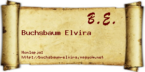 Buchsbaum Elvira névjegykártya